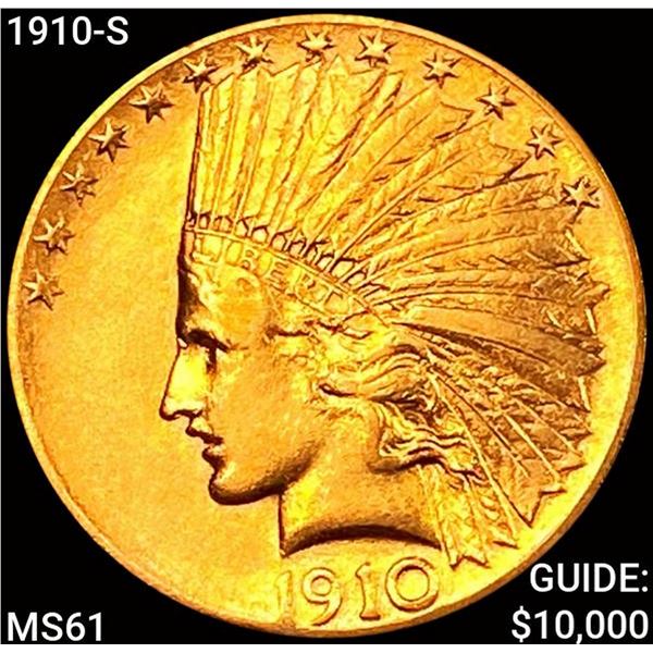 1910-S $10 Gold Eagle UNCIRCULATED