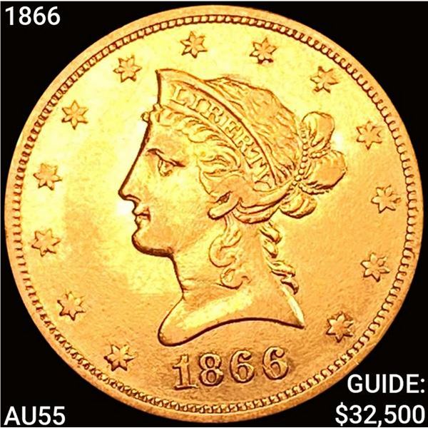 1866 $10 Gold Eagle HIGH GRADE