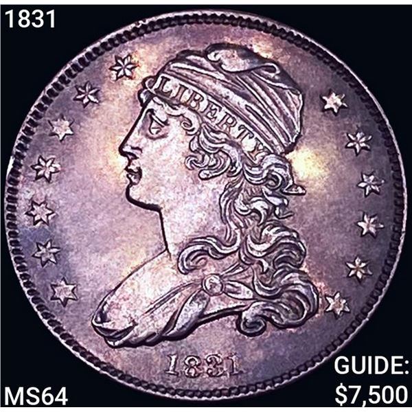 1831 Capped Bust Quarter CHOICE BU