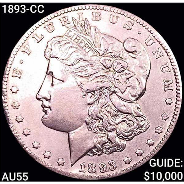 1893-CC Morgan Silver Dollar HIGH GRADE