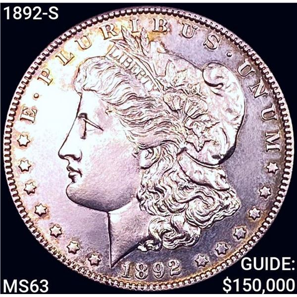 1892-S Morgan Silver Dollar CHOICE BU