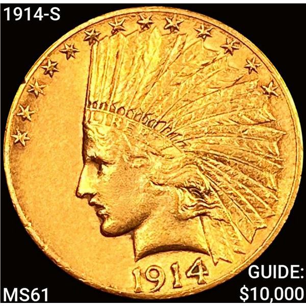 1914-S $10 Gold Eagle UNCIRCULATED