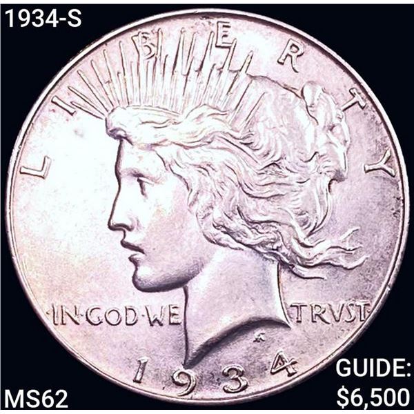 1934-S Silver Peace Dollar UNCIRCULATED