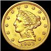 Image 1 : 1903 $2.50 Gold Quarter Eagle UNCIRCULATED