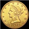 Image 1 : 1902 $10 Gold Eagle CLOSELY UNCIRCULATED