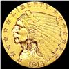 1913 $2.50 Gold Quarter Eagle CLOSELY UNCIRCULATED