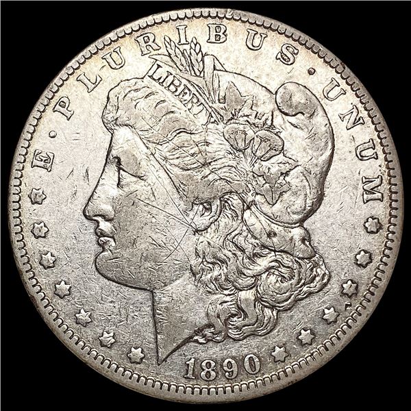 1890-CC Morgan Silver Dollar NEARLY UNCIRCULATED
