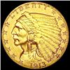 Image 1 : 1913 $2.50 Gold Quarter Eagle CLOSELY UNCIRCULATED