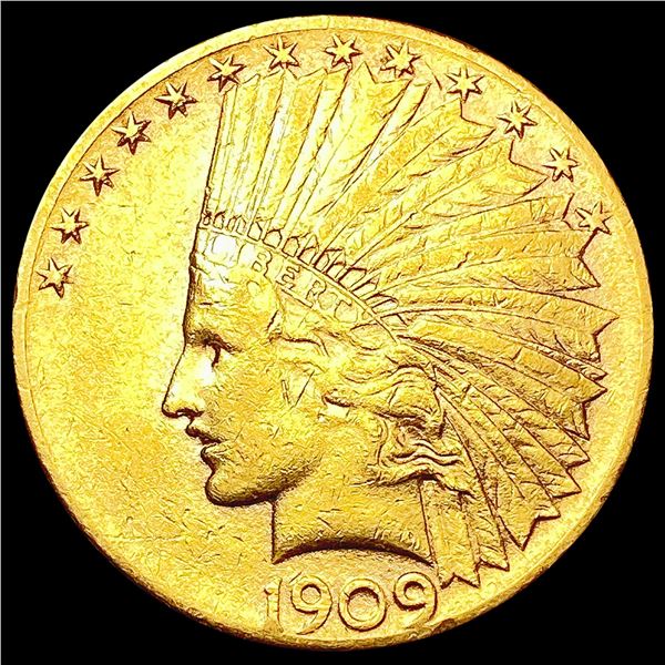 1909-S $10 Gold Eagle NEARLY UNCIRCULATED