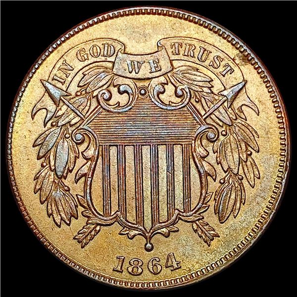 1864 Two Cent Piece CLOSELY UNCIRCULATED