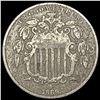 Image 1 : 1869 Shield Nickel LIGHTLY CIRCULATED