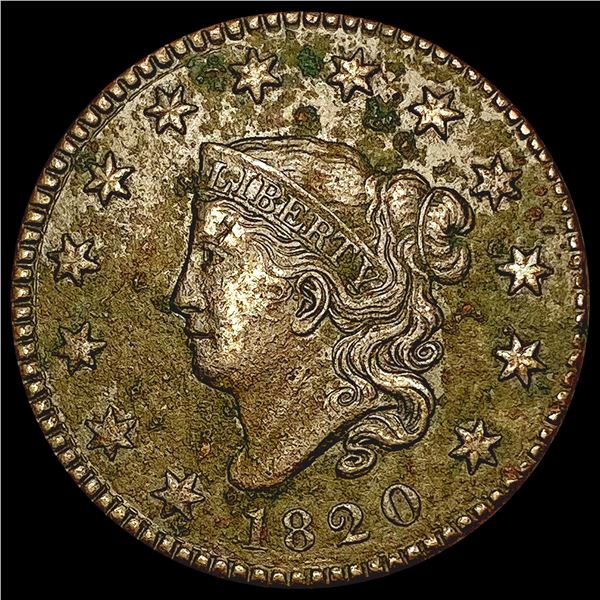 1820 Coronet Head Large Cent NEARLY UNCIRCULATED