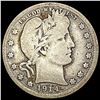 Image 1 : 1914-S Barber Quarter NICELY CIRCULATED
