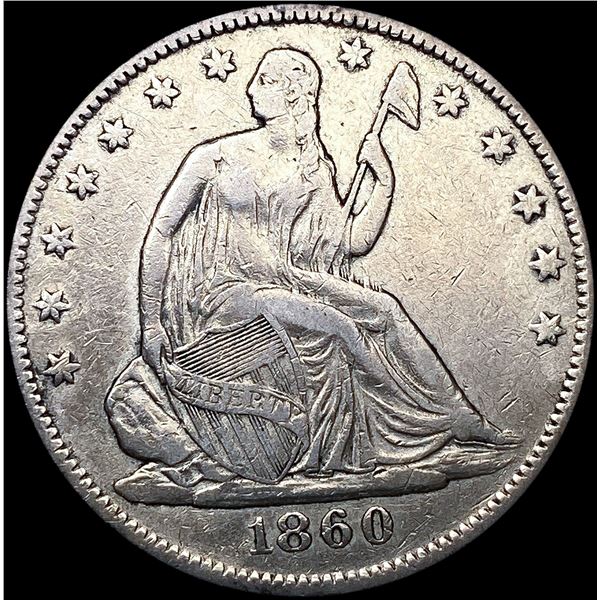 1860-O Seated Liberty Half Dollar LIGHTLY CIRCULATED
