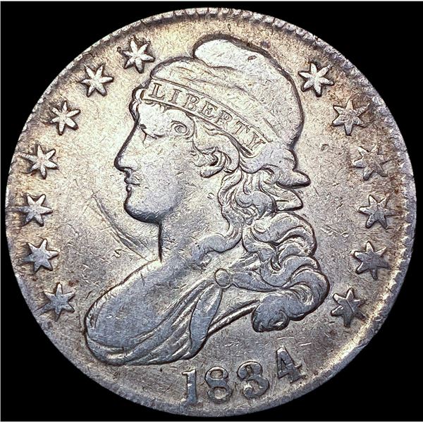 1834 0-102 R1 Capped Bust Half Dollar LIGHTLY CIRCULATED