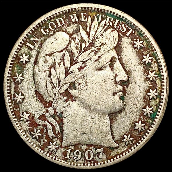 1907 Barber Half Dollar LIGHTLY CIRCULATED