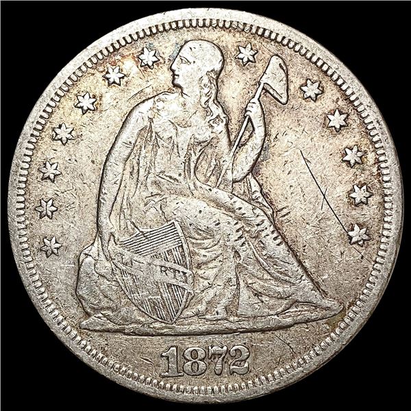 1872 Seated Liberty Dollar LIGHTLY CIRCULATED