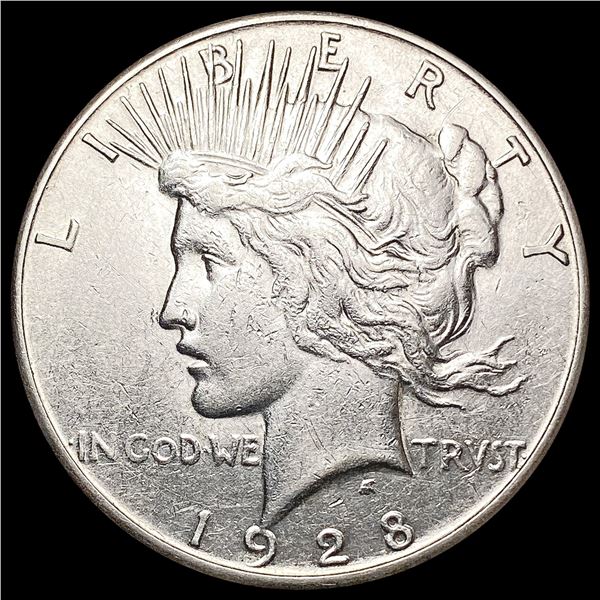 1928-S Silver Peace Dollar CLOSELY UNCIRCULATED
