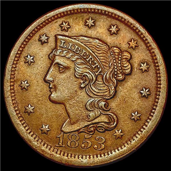1853 Braided Hair Large Cent CLOSELY UNCIRCULATED