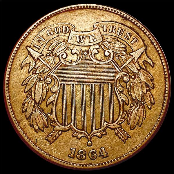 1864 Two Cent Piece CLOSELY UNCIRCULATED