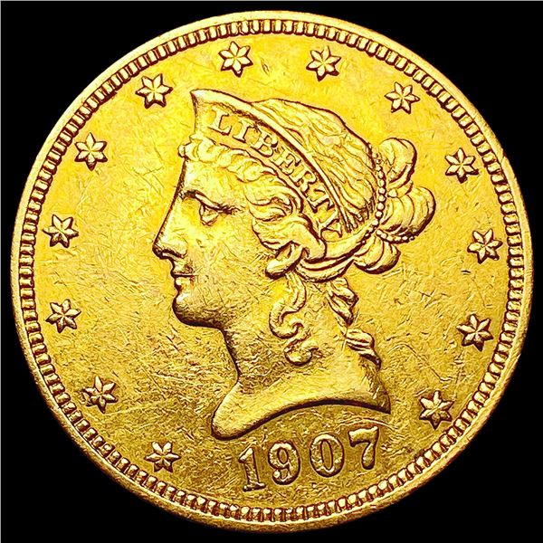 1907 $10 Gold Eagle CLOSELY UNCIRCULATED