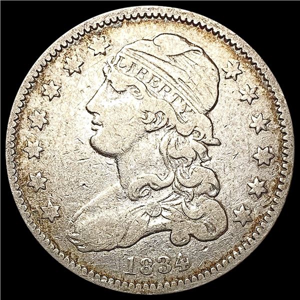1834 Capped Bust Quarter NEARLY UNCIRCULATED