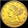 Image 1 : 1900 $5 Gold Half Eagle CLOSELY UNCIRCULATED