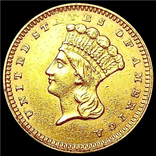 1862 Rare Gold Dollar CHOICE AU