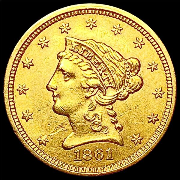 1861 $2.50 Gold Quarter Eagle UNCIRCULATED