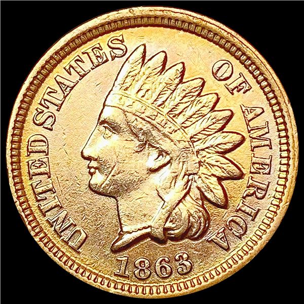 1863 Indian Head Cent CLOSELY UNCIRCULATED