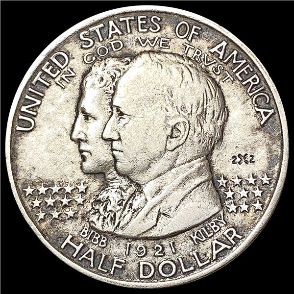 1921 2X2 Alabama Half Dollar NEARLY UNCIRCULATED