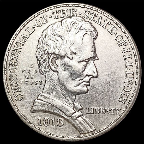 1918 Illinois Half Dollar CLOSELY UNCIRCULATED