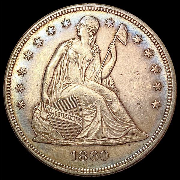 1860-O Seated Liberty Dollar CLOSELY UNCIRCULATED