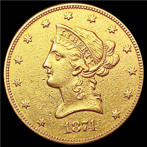 1874 $10 Gold Eagle CLOSELY UNCIRCULATED