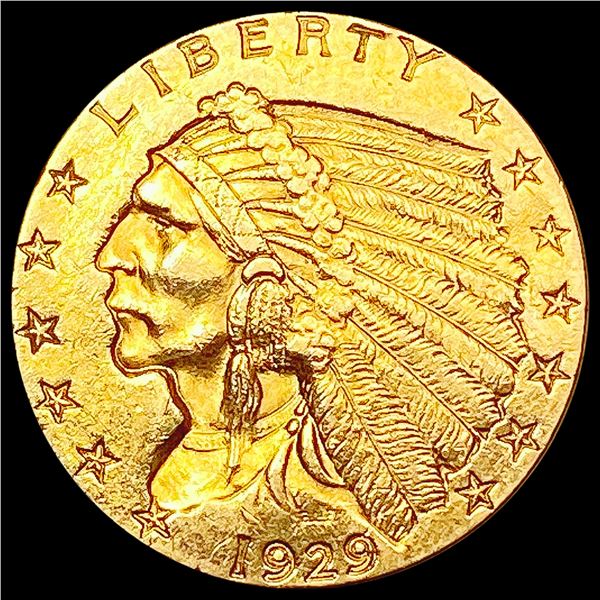 1929 $2.50 Gold Quarter Eagle CLOSELY UNCIRCULATED