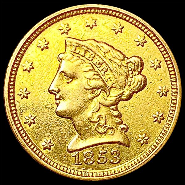 1853 $2.50 Gold Quarter Eagle CLOSELY UNCIRCULATED