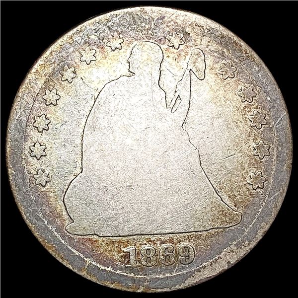 1869 Seated Liberty Quarter NICELY CIRCULATED