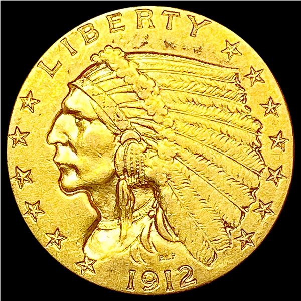 1912 $2.50 Gold Quarter Eagle CLOSELY UNCIRCULATED