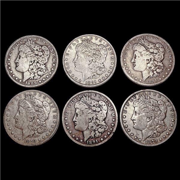 1879-1891 Morgan Silver Dollar Collection [6 Coins] HIGH GRADE