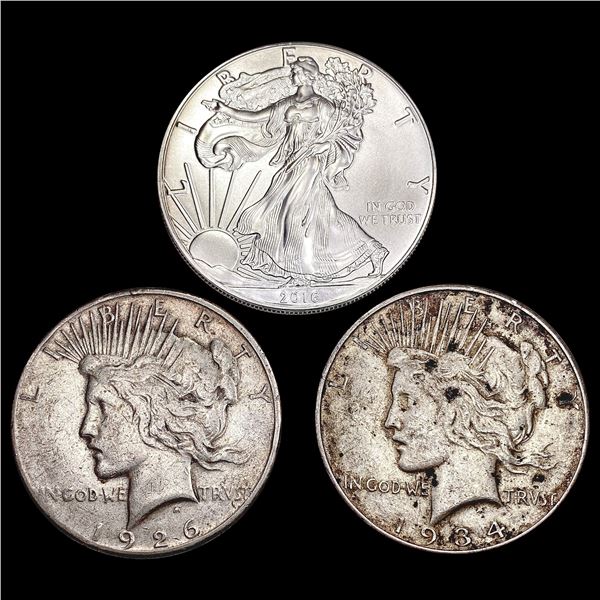 1926-2016 Varied US Silver Coinage [3 Coins] HIGH GRADE