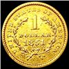 Image 2 : 1851 Rare Gold Dollar CLOSELY UNCIRCULATED