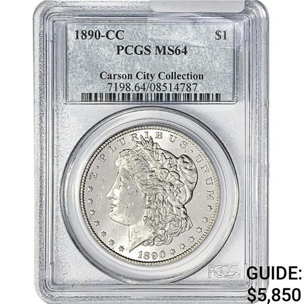 1890-CC Morgan Silver Dollar PCGS MS64