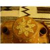 Image 3 : Birch Bark Decanter with 6 Glasses and Tray, Russian, excellent condition (2)