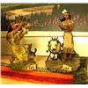 Image 1 : Lot of 2 Cast Native American Figurines: Hamilton Collection, Buffalo Maiden and Maiden of the wolf 