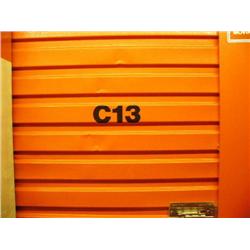 Storage Unit C13 - 4x6x8 cubic feet - Items in storage units must be picked up within 3 days, winnin