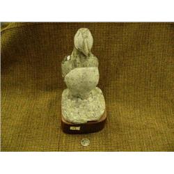 9" Soapstone puffin mounted on 2.5" walnut base by Michael Scott in 1991(25)