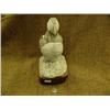 Image 1 : 9" Soapstone puffin mounted on 2.5" walnut base by Michael Scott in 1991(25)