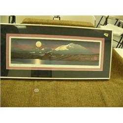 Framed and Matted Byron Birdsall done in 1986, numbered 528/950, size 11.5"x25.5" min. bid $ 300.00 