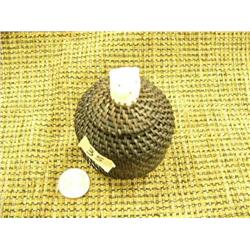 4" baleen basket with polar bear finial by Carl Hank - stock #597F (2)