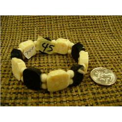 White ivory and baleen bracelet stock #574F (2)